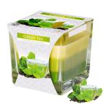 Świeca zapachowa ZIELONA HERBATA trójkolorowa w szkle 32h