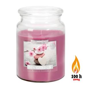 Świeca zapachowa w szkle Ogród Spa BISPOL 100 h 