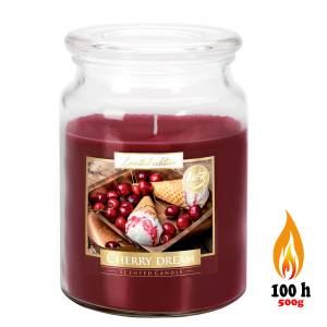 Świeca zapachowa w szkle WIŚNIOWE MARZENIE 100 h  