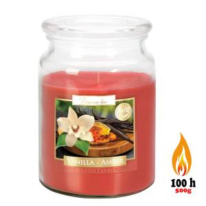 Świeca zapachowa w szkle WANILIA BURSZTYN  100 h  