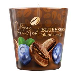 Świeca zapachowa w szkle Coffe Roasted Blueberry Blend Crema 115g   30h