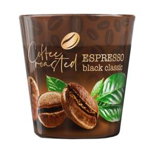 Świeca zapachowa w szkle Coffe Roasted Espresso Black Classic 115g   30h
