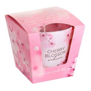 Świeca zapachowa w szkle Cherry  Sakura Pink Blush115g   30h 
