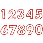 Świeca urodzinowa cyferka  czerwony kontur