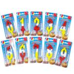 Świeca urodzinowa cyferka  tęczowa