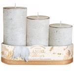 ŚWIECE ZESTAW RUSTIK 3 szt. ZAPACH ANGEL WINGS