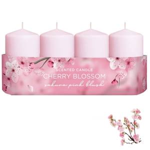 Świeca zapachowa  Cherry  Sakura Pink 10h 40x70 