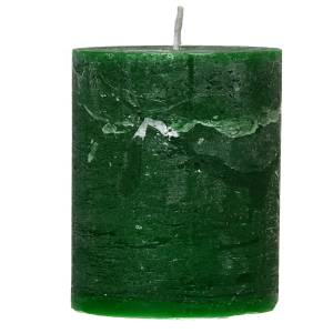  Świeca Świece Rustic Walec zielony  9 cm 