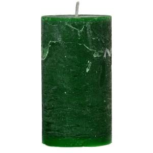  Świeca Świece Rustic Walec zielony  11,5 cm 