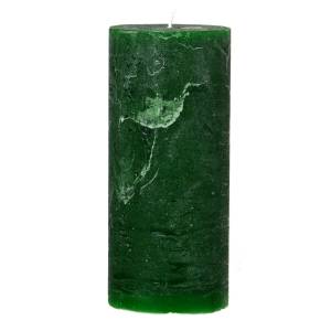  Świeca Świece Rustic Walec zielony  15 cm 