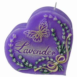 Świeca zapachowa Lawenda Serce lawendowy 12 cm 