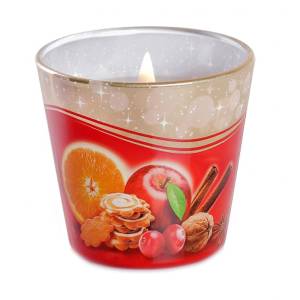 Świeca zapachowa w szkle Christmas Time / Cynamon Jabłko