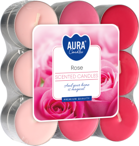 ŚWIECE ZAPACHOWE TEALIGHTY Podgrzewacze zapachowe 4H 6SZT. RÓŻA