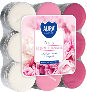 ŚWIECE ZAPACHOWE TEALIGHTY Podgrzewacze zapachowe 4H 6SZT. PIWONIA