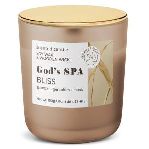 God's Spa  BLISS LID  ŚWIECA ZAPACHOWA , DREWNIANY KNOT