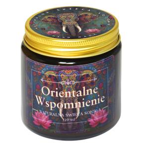 ORIENTALNE WSPOMNIENIE  Świeca zapachowa sojowa 120 ml 