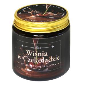 WIŚNIA w CZEKOLADZIE Świeca zapachowa sojowa 120 ml 