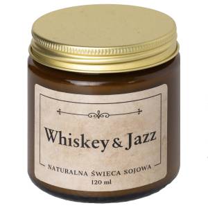 WHISKY i JAZZ Świeca zapachowa sojowa 120 ml  