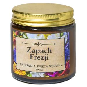 FREZJA  Świeca zapachowa sojowa 120 ml 