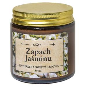 JAŚMIN  Świeca zapachowa sojowa 120 ml 