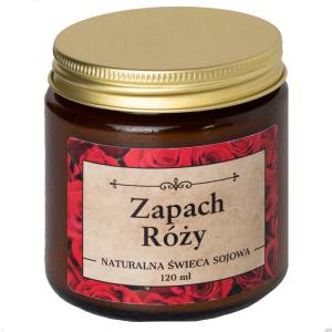 RÓŻA Świeca zapachowa sojowa 120 ml