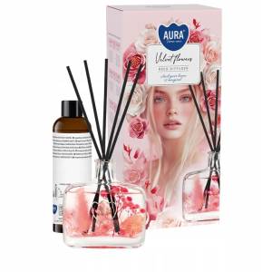 Elegancki dyfuzor zapachowy z kwiatami potpourri Aksamitne kwiaty AURA