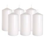 6x Świece walec biała 70/150 palenie 66h BISPOL zestaw