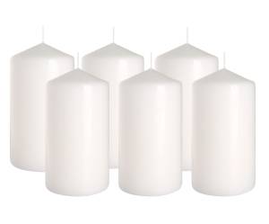 Świece 6 sztuk walec biała 80/150 palenie 66h BISPOL zestaw