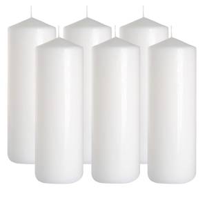 Świece 6 sztuk  walec biała 80/250 palenie 160h BISPOL zestaw