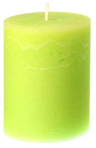  Świeca Rustic Walec limonka  9 cm 