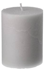  Świeca Rustik Walec szary 9 cm