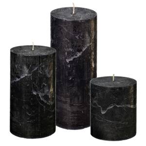 Zestaw  Świece Rustic czarny