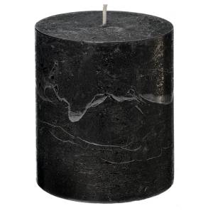  Świeca Świece Rustic Walec czarrny  9 cm 