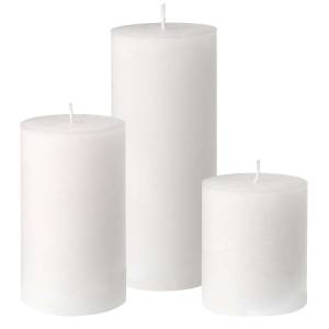 Zestaw  Świece Rustic biały