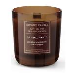 SANDALWOOD ŚWIECA ZAPACHOWA , DREWNIANY KNOT, SOJOWY WOSK 