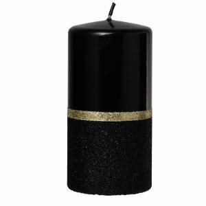 Świeca ozdobna VOLARE Walec Średni czarny