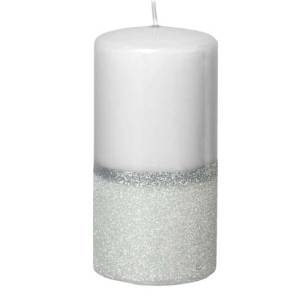 Świeca ozdobna VOLARE Walec Średni szary